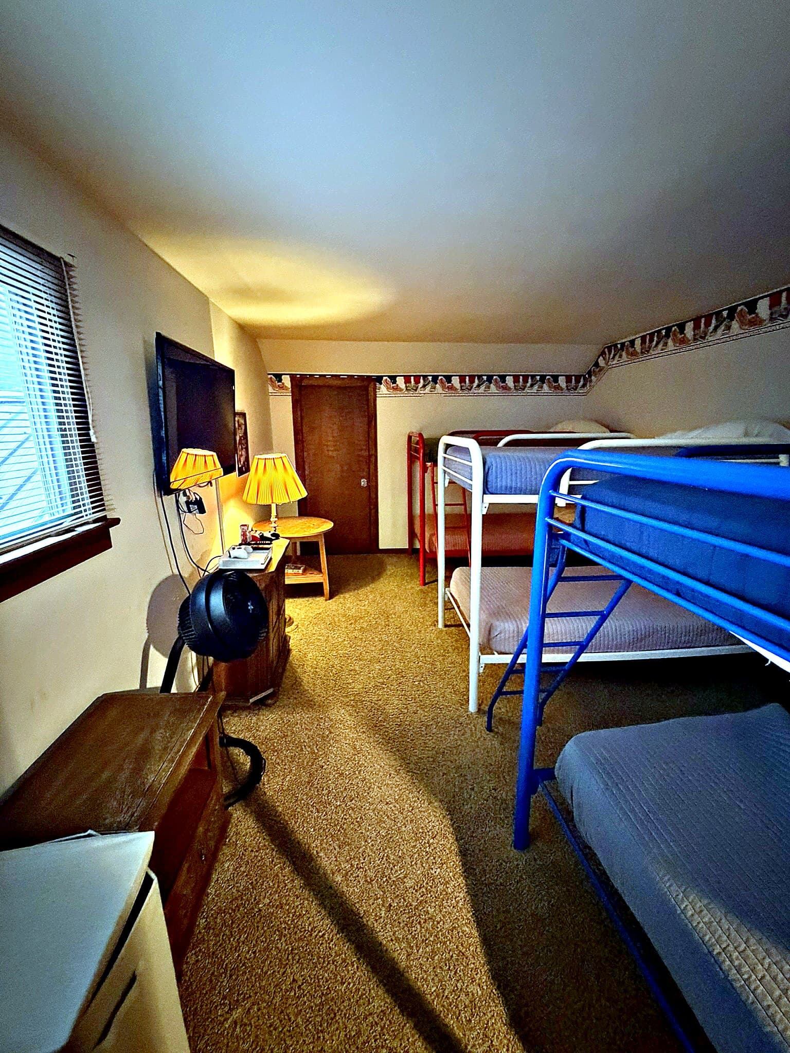 Bunk beds in upper-level loft