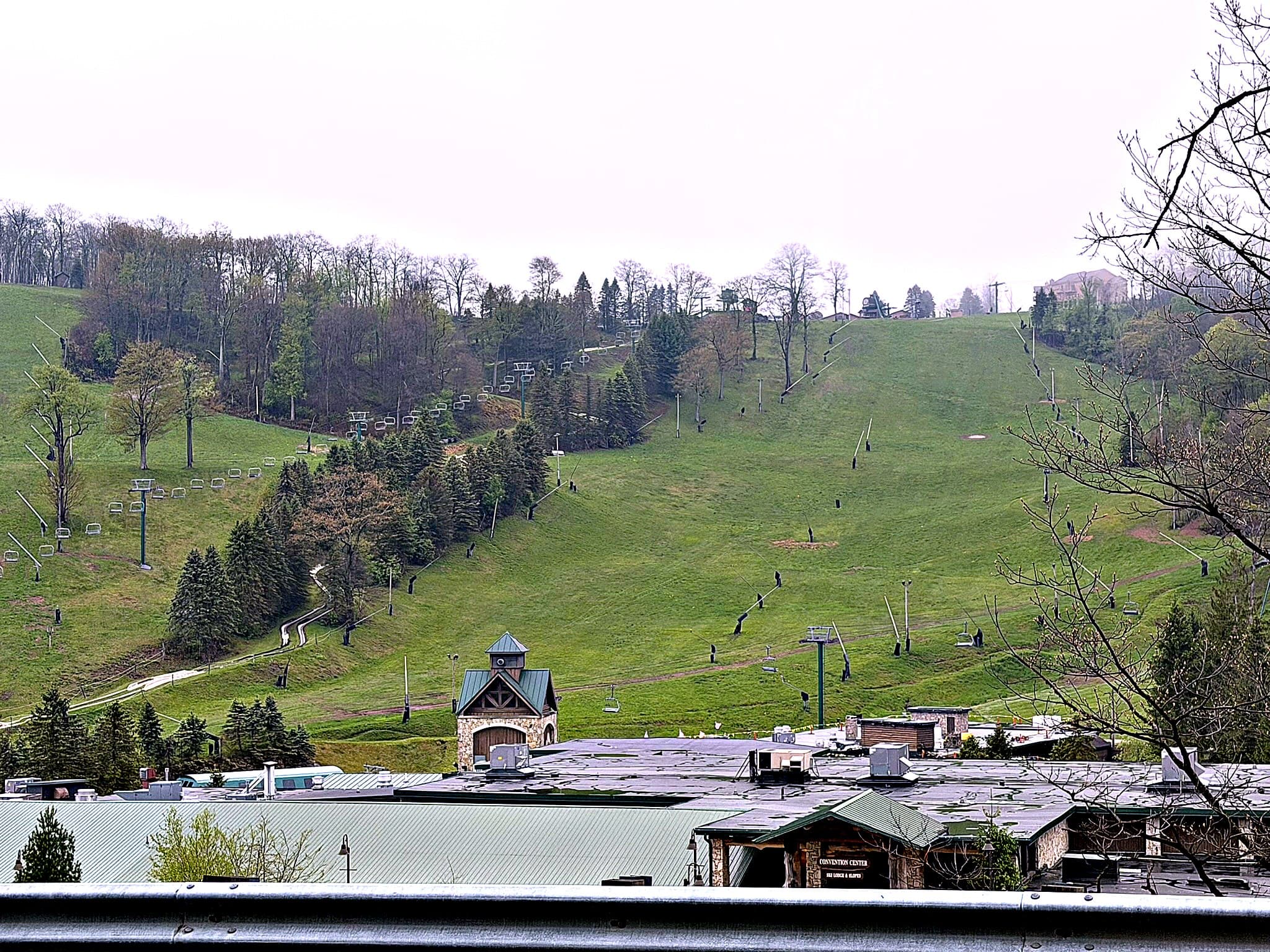 Seven Springs slopes — golf course views